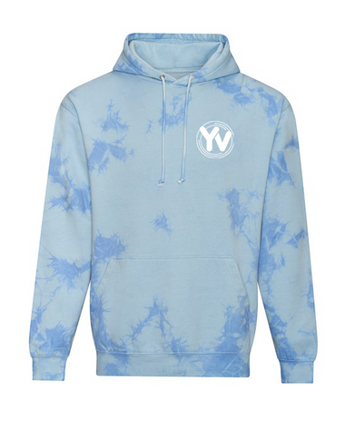 Young Voices Adult Sized Blue Tie Dye Hoodie