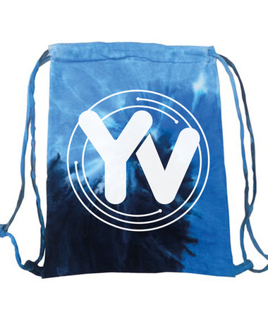 Young Voices Blue Tie Dye Drawstring Bag