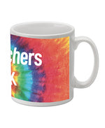 Young Voices Teachers Rock Rainbow Tie Dye Mug